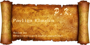 Pavliga Klaudia névjegykártya